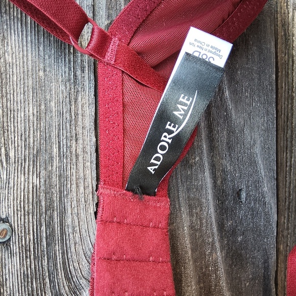 Adore Me Deep Red Underwire Bra Size 38D - Picture 5 of 12